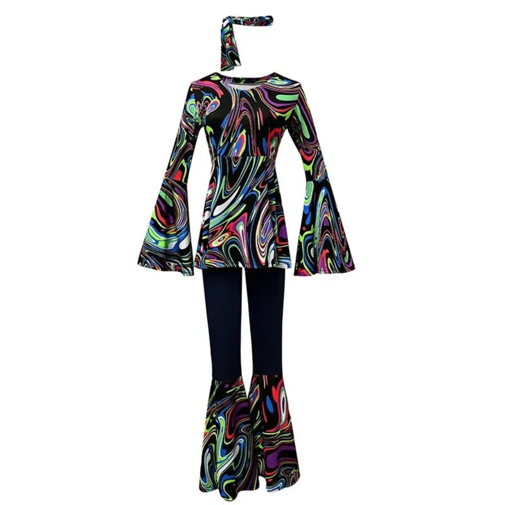 Halloween Costumes Adult Retro Hippie Bell Bottom Set