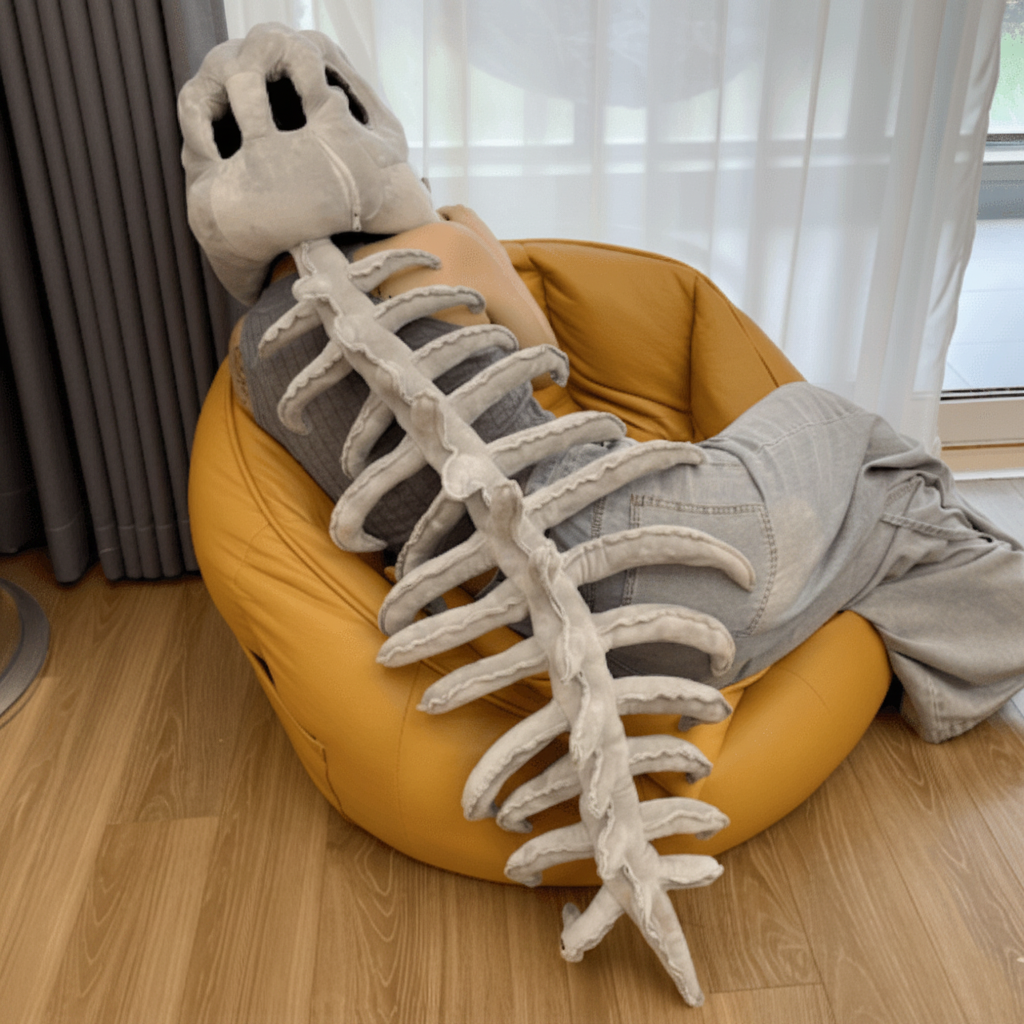Halloween Costumes Dinosaur Skeleton Plush Kids Party Outfit