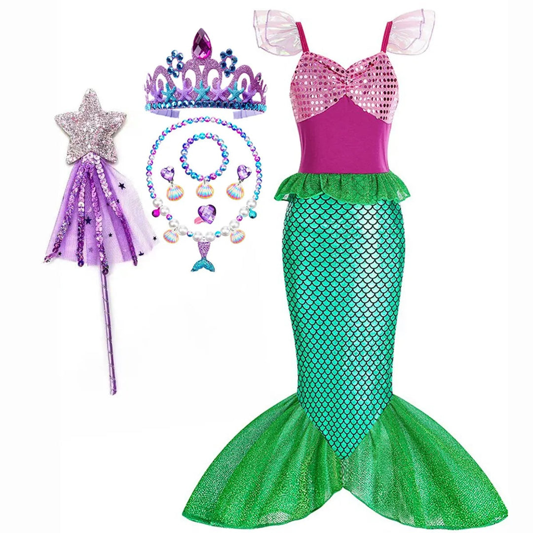 Halloween Costumes Girls Mermaid Dress Costume