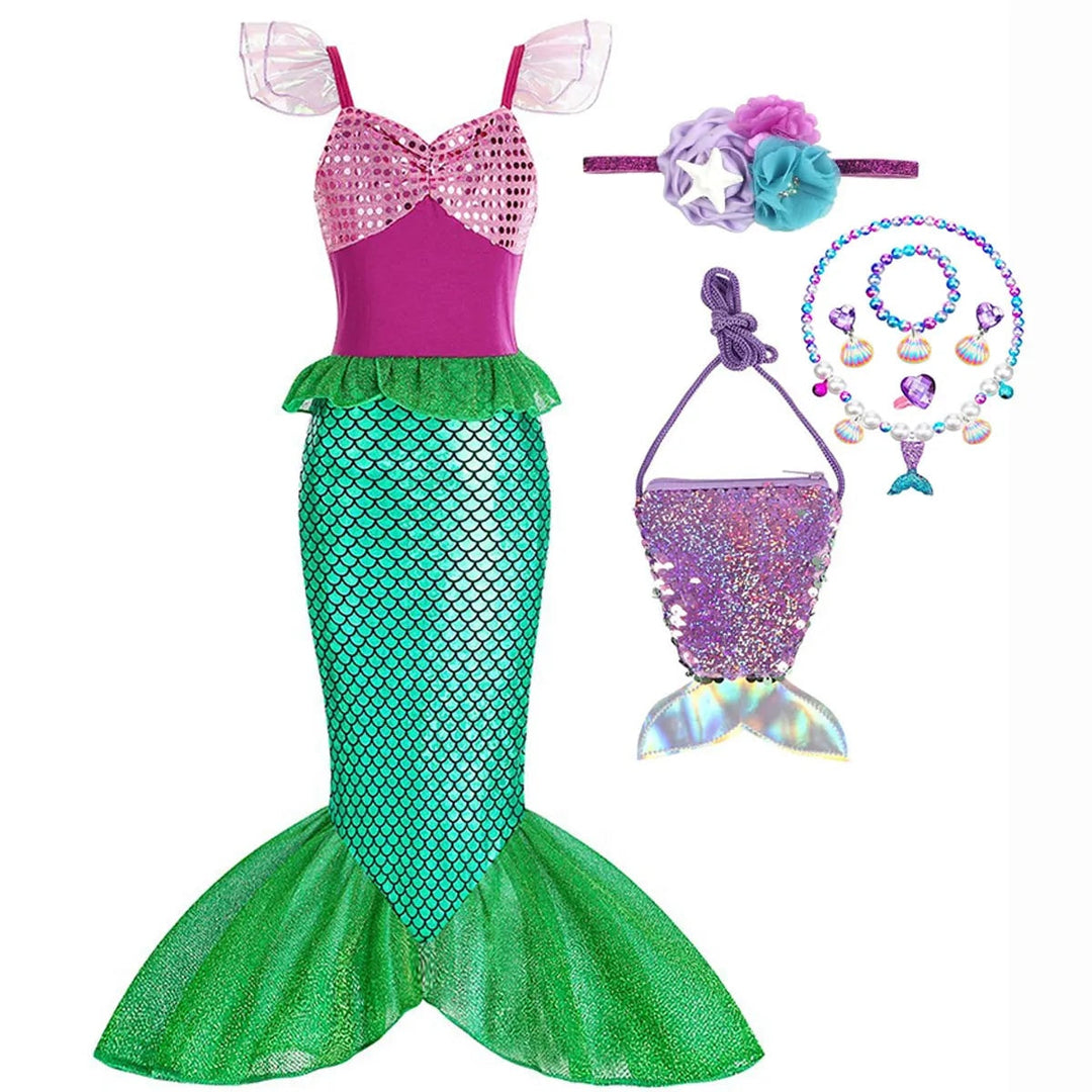 Halloween Costumes Girls Mermaid Dress Costume