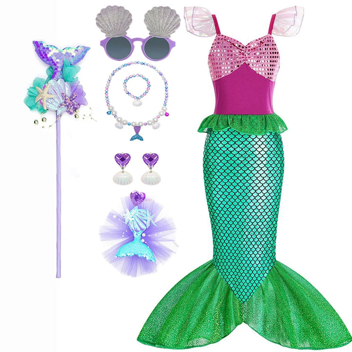 Halloween Costumes Girls Mermaid Dress Costume