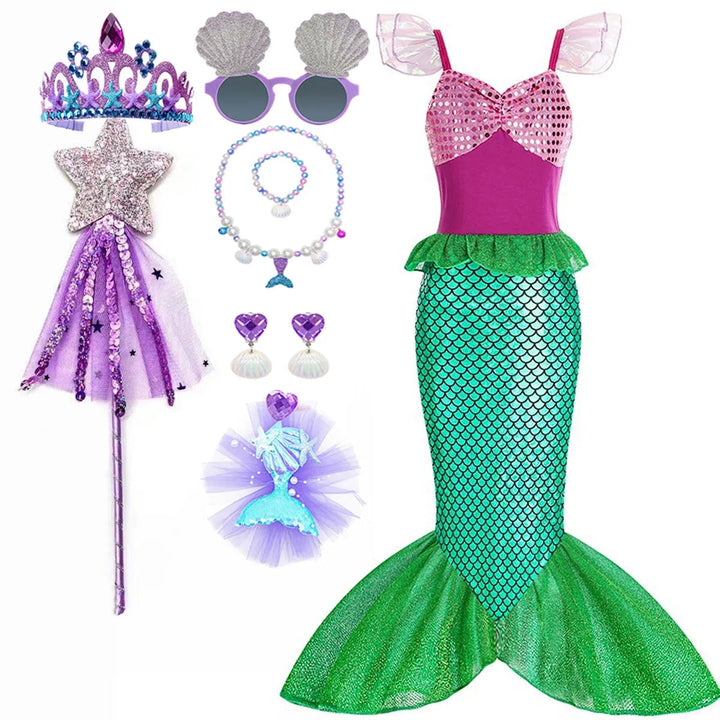 Halloween Costumes Girls Mermaid Dress Costume