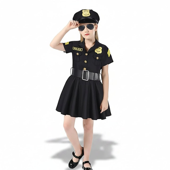 Halloween Costumes Girls Police Dress Role Play Outfit