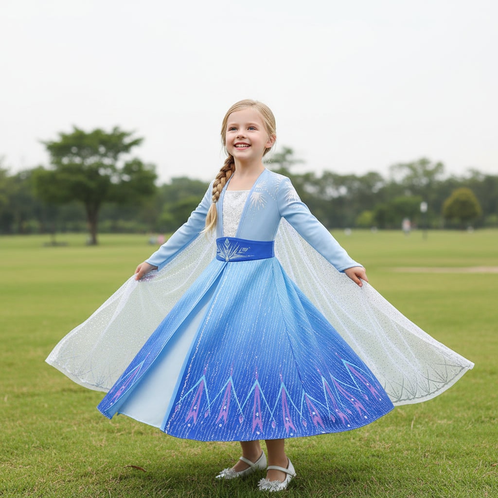 Halloween Costumes Girls Princess Dress Kids Party Gown