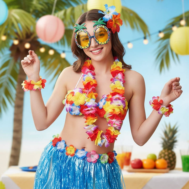 Halloween Costumes Hawaiian Hula Party Outfit Set