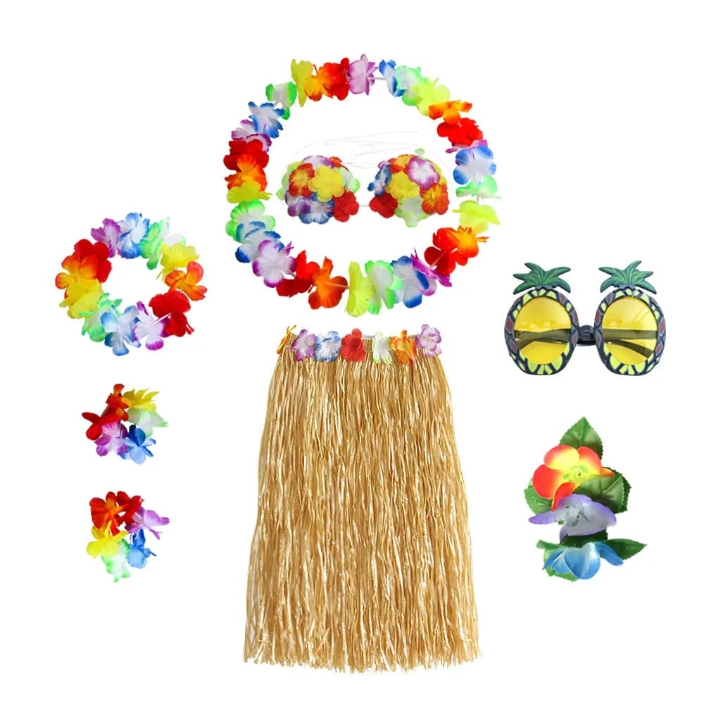 Halloween Costumes Hawaiian Hula Party Outfit Set
