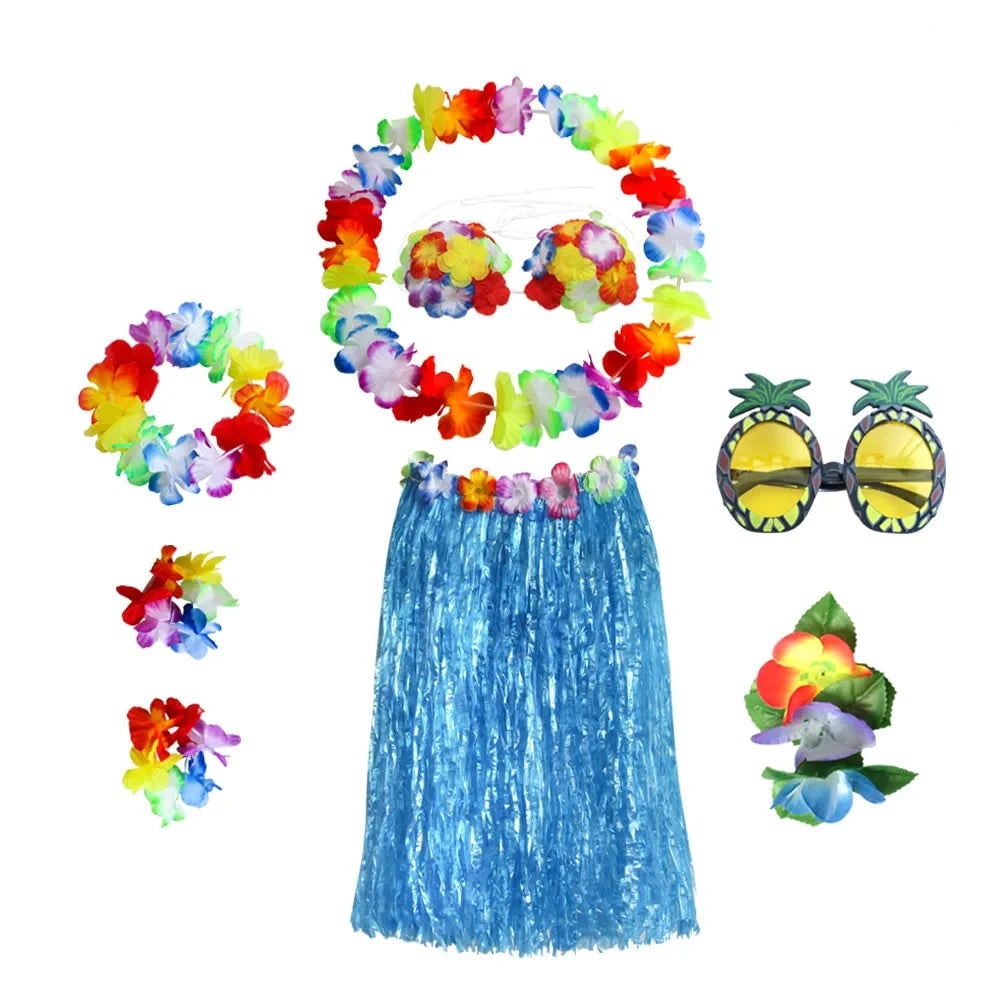Halloween Costumes Hawaiian Hula Party Outfit Set