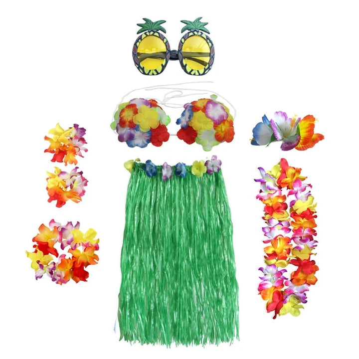 Halloween Costumes Hawaiian Hula Party Outfit Set