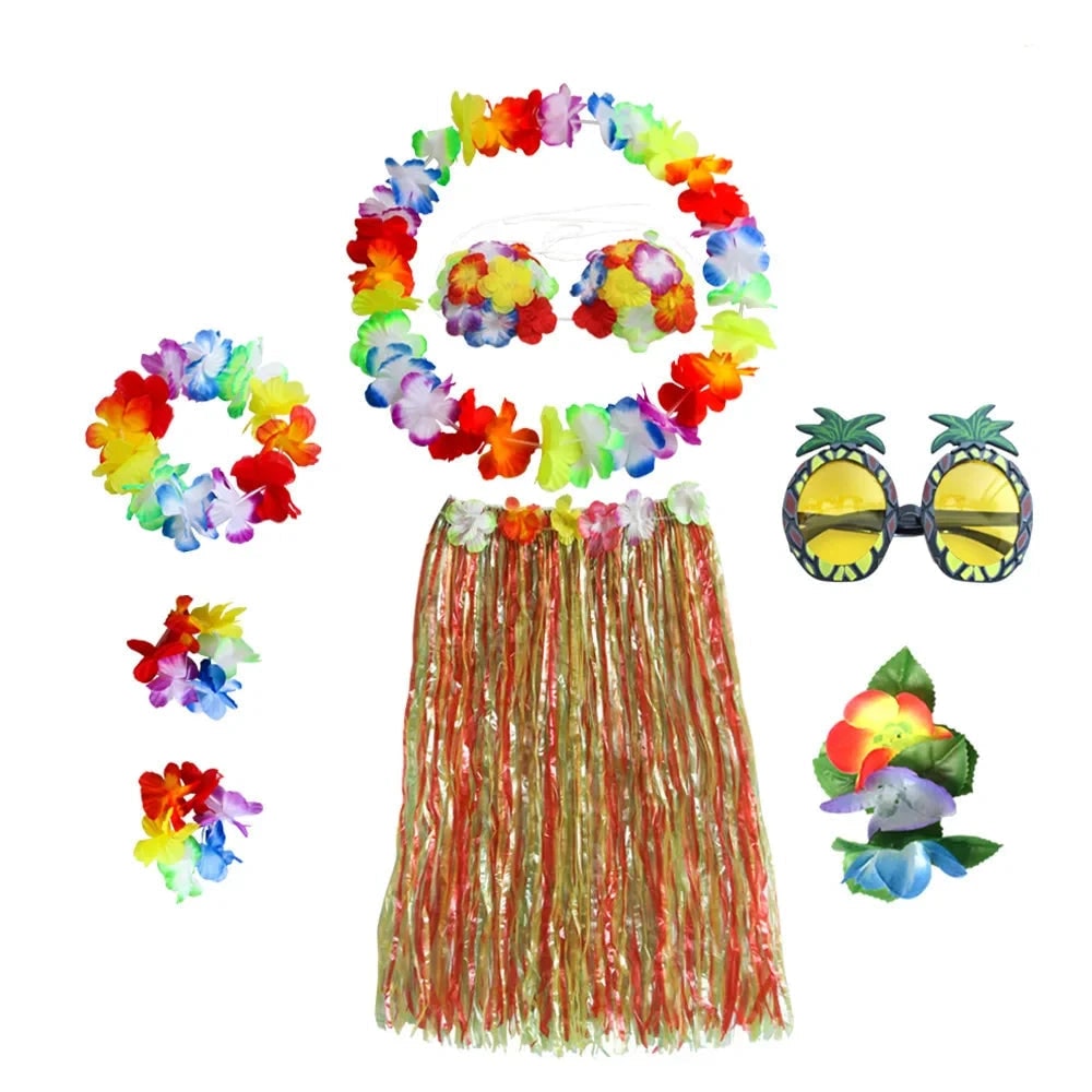 Halloween Costumes Hawaiian Hula Party Outfit Set