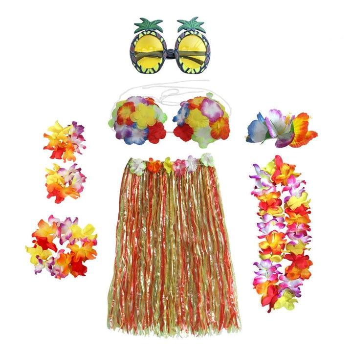 Halloween Costumes Hawaiian Hula Party Outfit Set