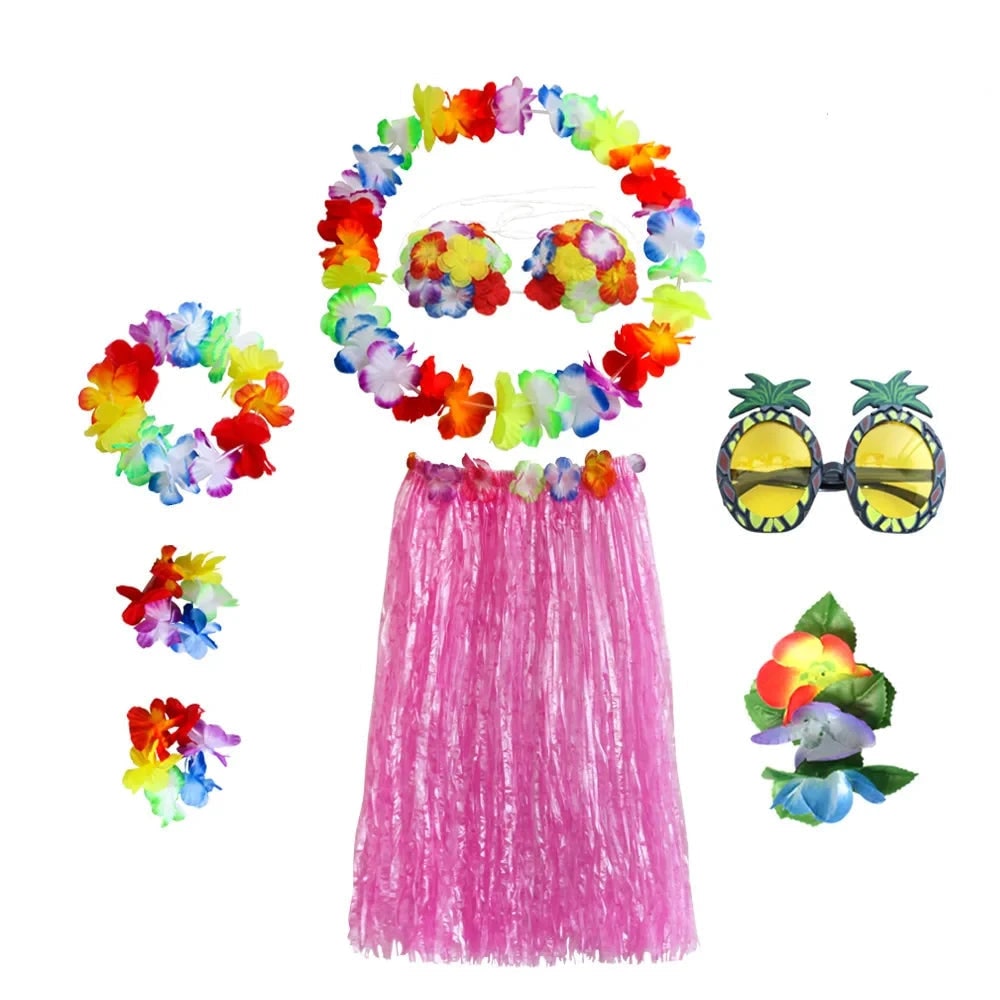Halloween Costumes Hawaiian Hula Party Outfit Set