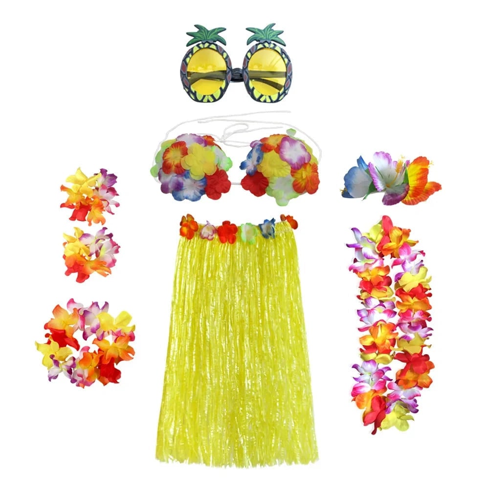 Halloween Costumes Hawaiian Hula Party Outfit Set