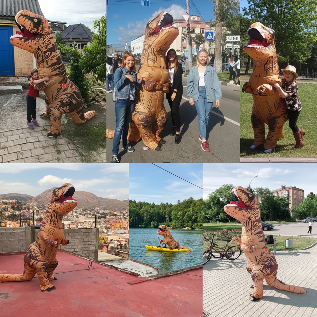 Halloween Costumes Inflatable Dinosaur Funny Party Suit