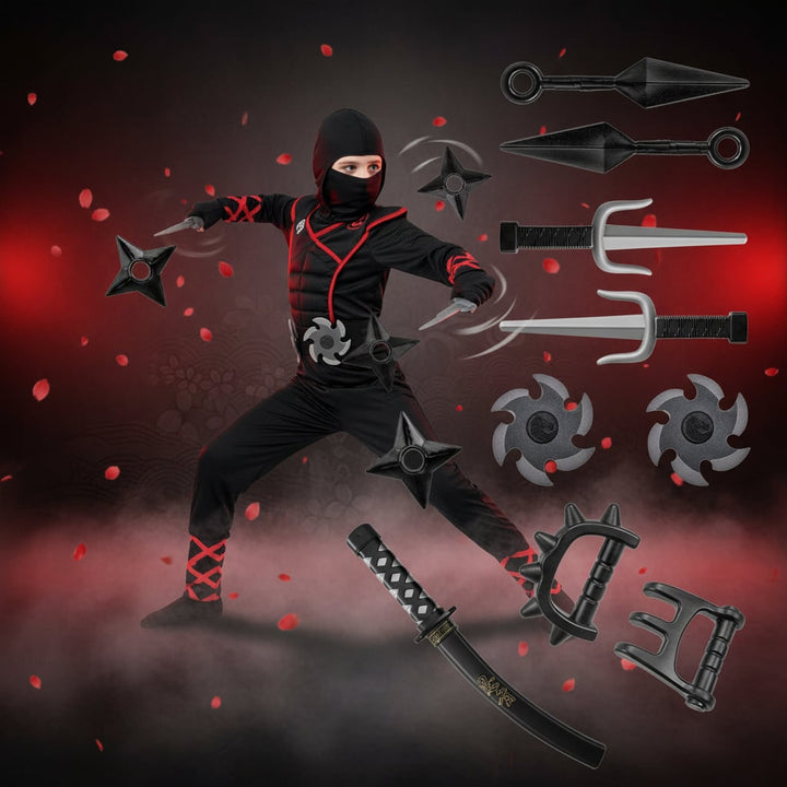 Halloween Costumes Kids Ninja Outfit Set