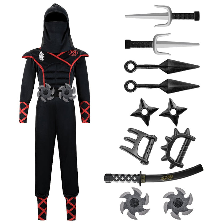Halloween Costumes Kids Ninja Outfit Set