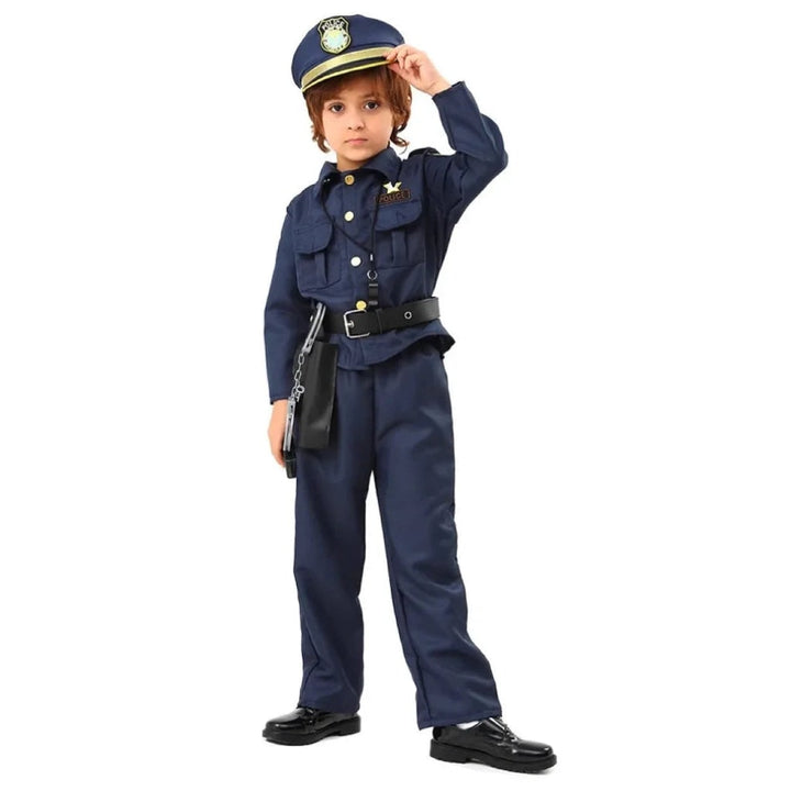 Halloween Costumes Kids Police Uniform Role Play Outfit