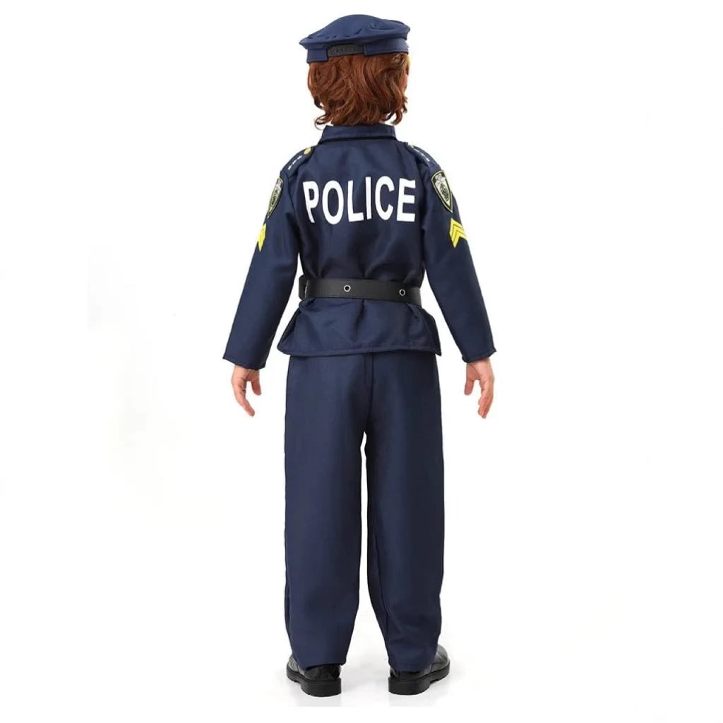 Halloween Costumes Kids Police Uniform Role Play Outfit