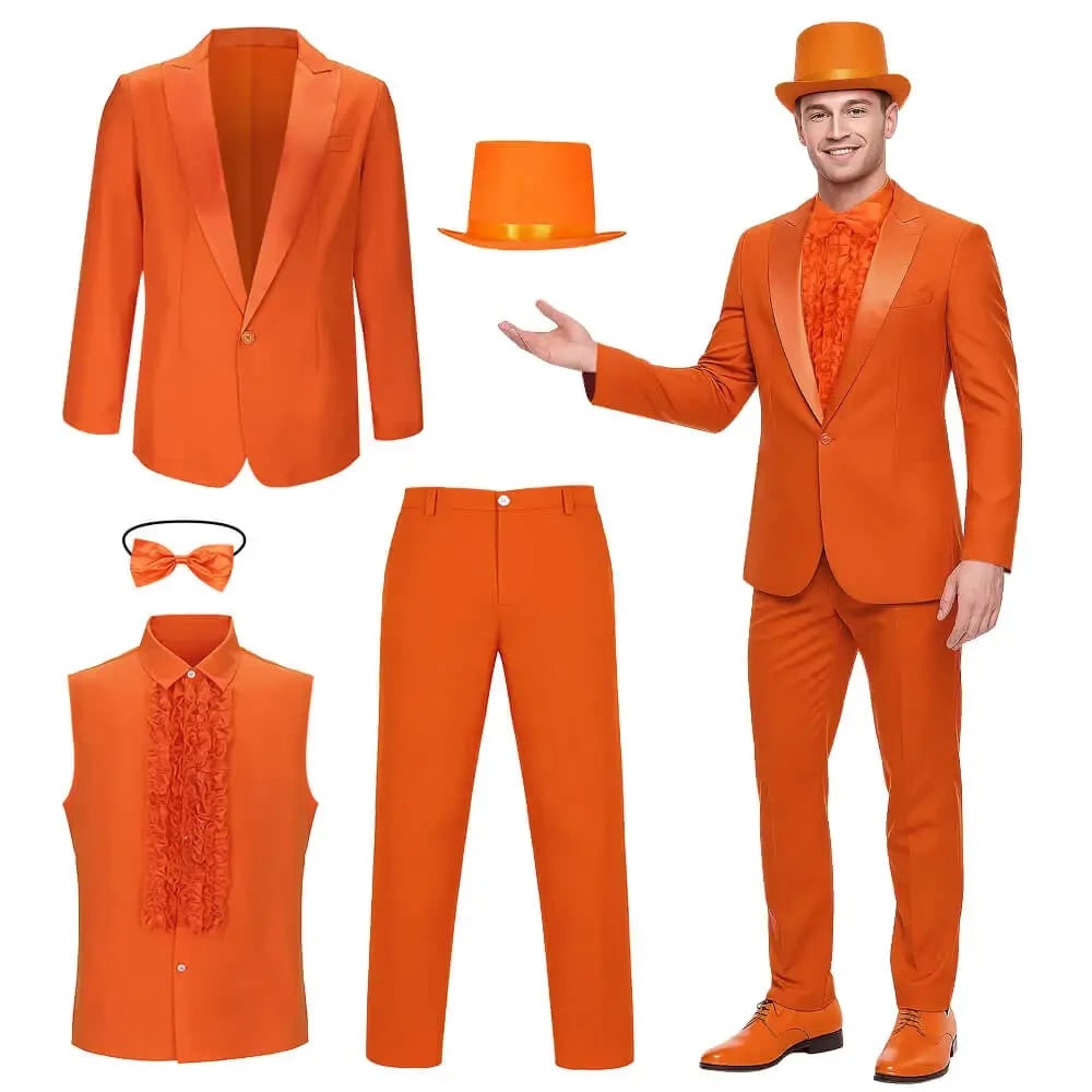 Halloween Costumes Mens Formal Suit Hat Outfit