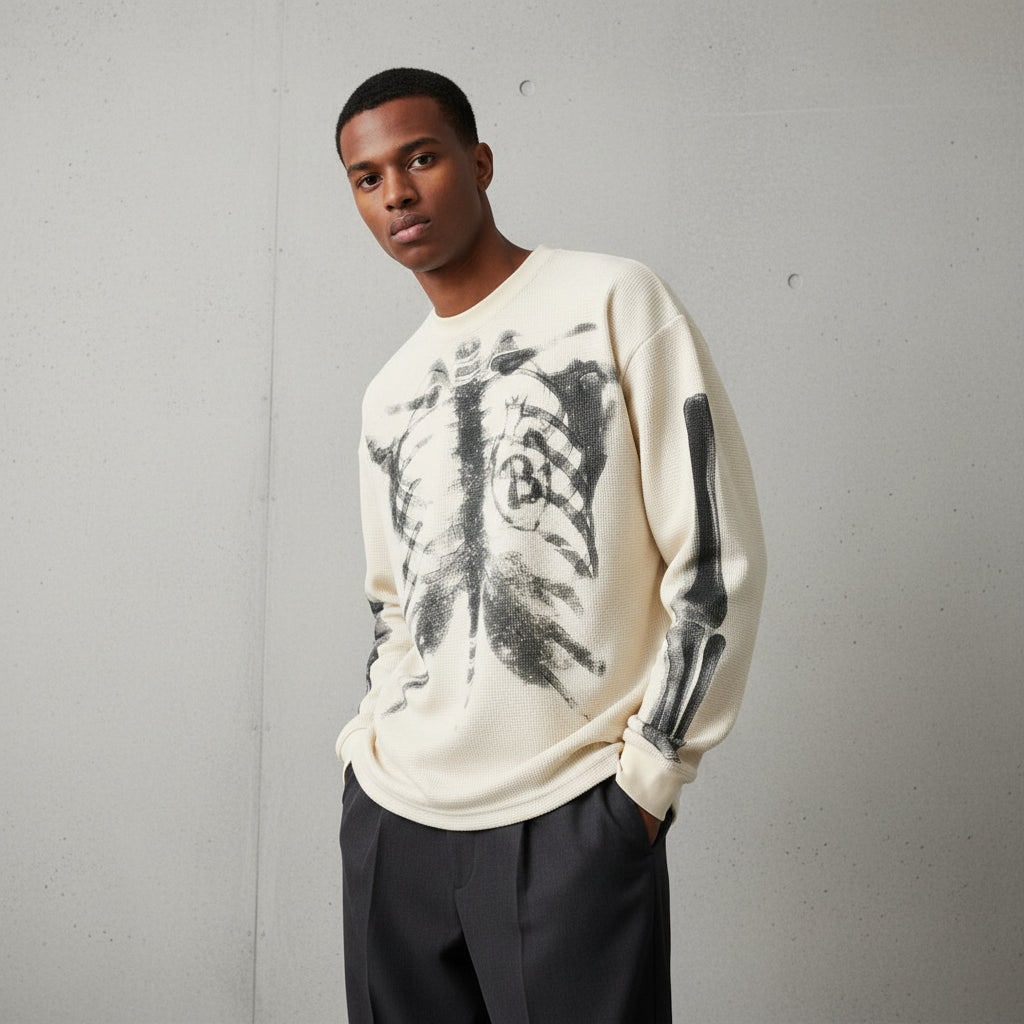 Halloween Costumes Mens Skeleton Shirt Outfit
