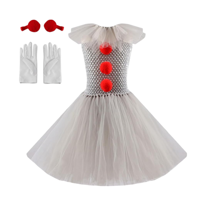 Halloween Costumes Clown Dress Tutu Party Outfit
