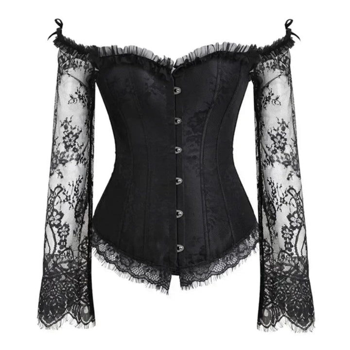 Halloween Costumes Womens Gothic Corset Lace Sleeve Outfit