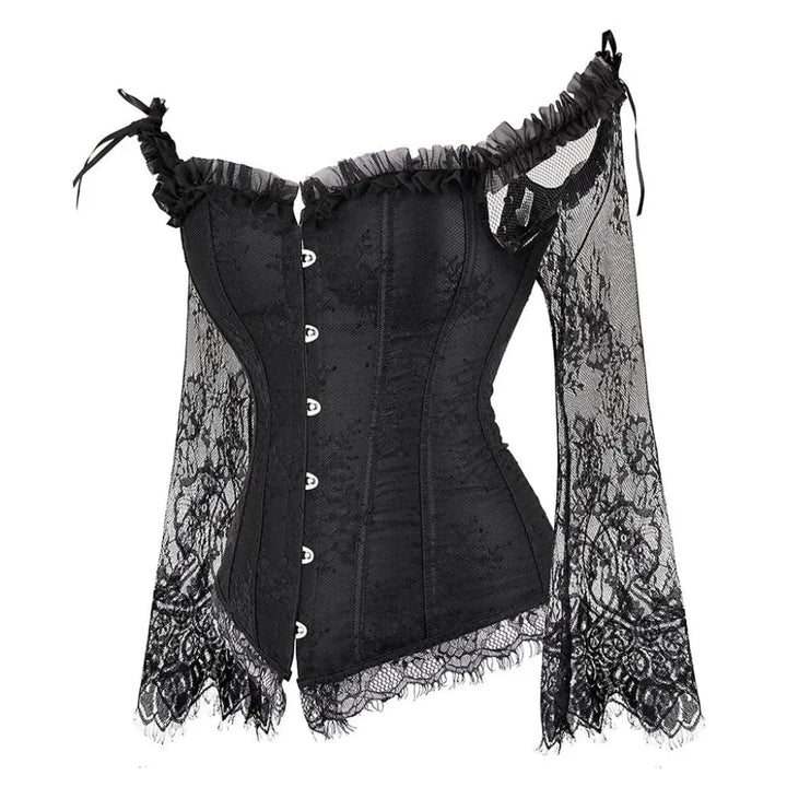 Halloween Costumes Womens Gothic Corset Lace Sleeve Outfit