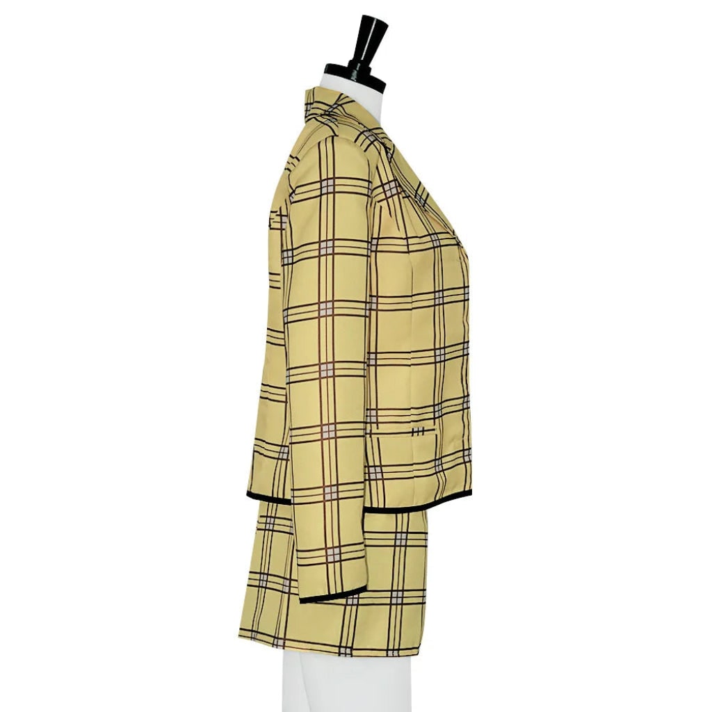 Halloween Costumes Womens Plaid Blazer Skirt Set