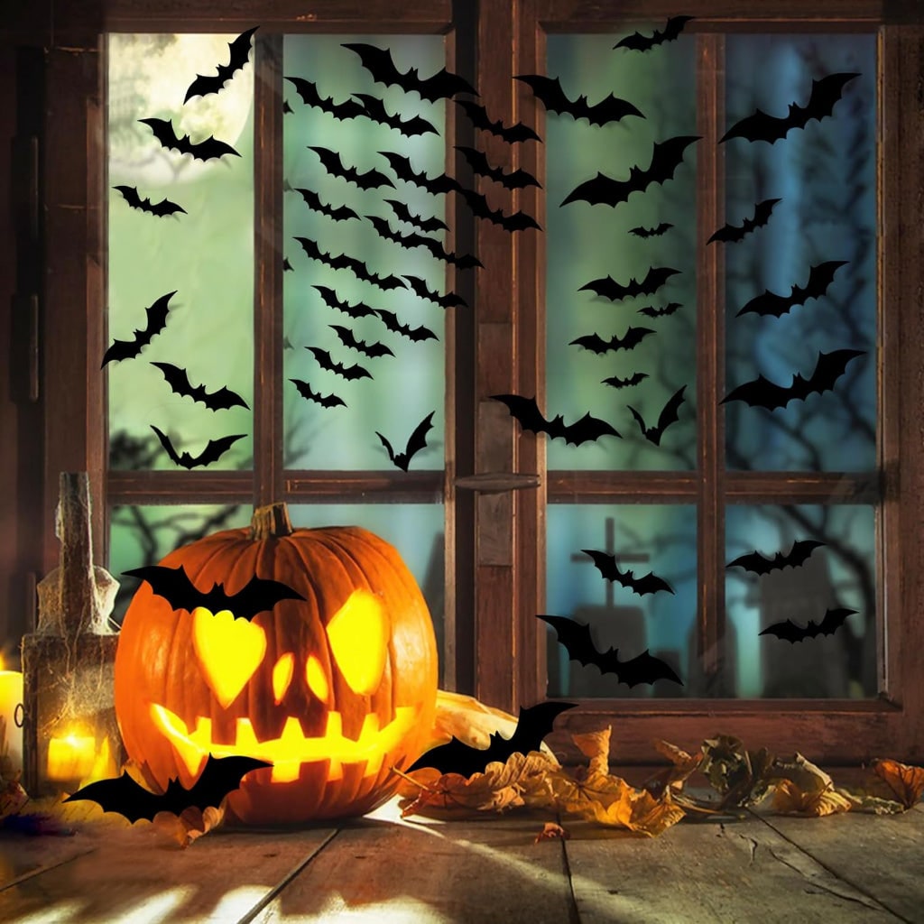 Halloween Decoration 3D Bat Wall Stickers Party Set