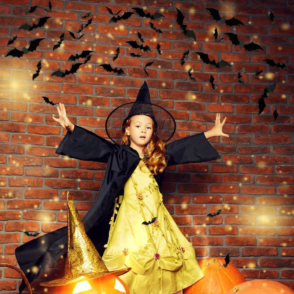 Halloween Decoration 3D Bat Wall Stickers Party Set