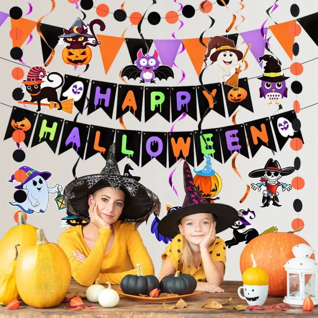 Halloween Decoration Banner Wall Hanging Party Decor