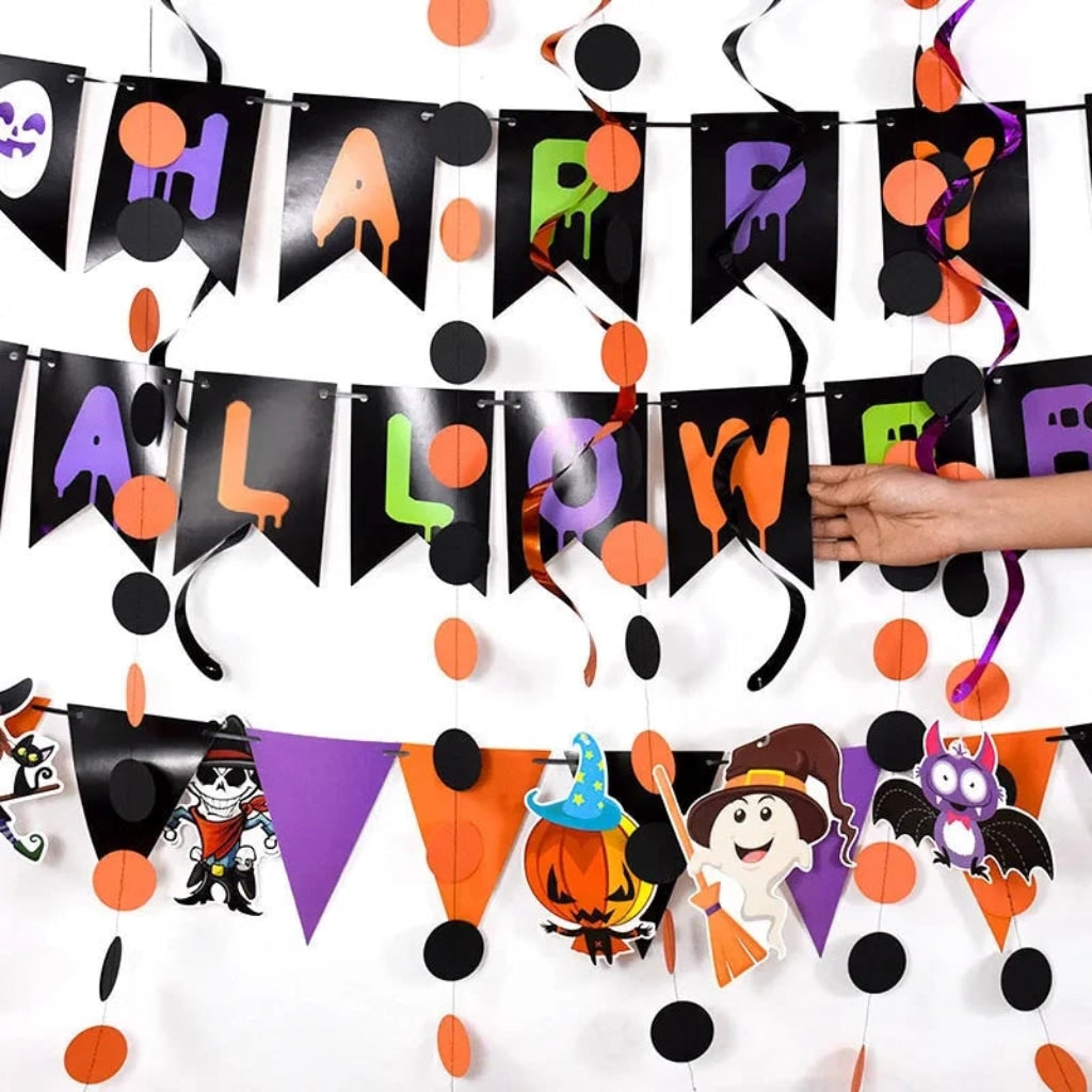 Halloween Decoration Banner Wall Hanging Party Decor