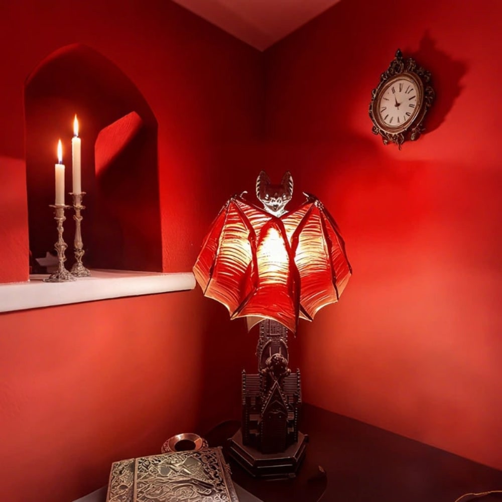 Halloween Decoration Bat Lamp Spooky Home Accent