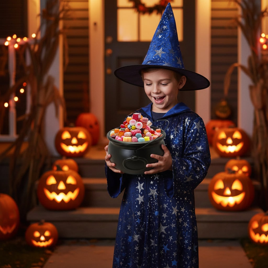 Halloween Decoration Cauldron Trick or Treat Display