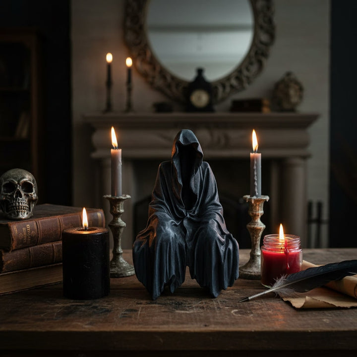 Halloween Decoration Compact Size Grim Reaper Statue