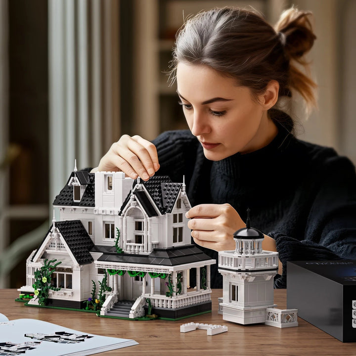 Halloween Toy Haunted House Brick Building Set Model
