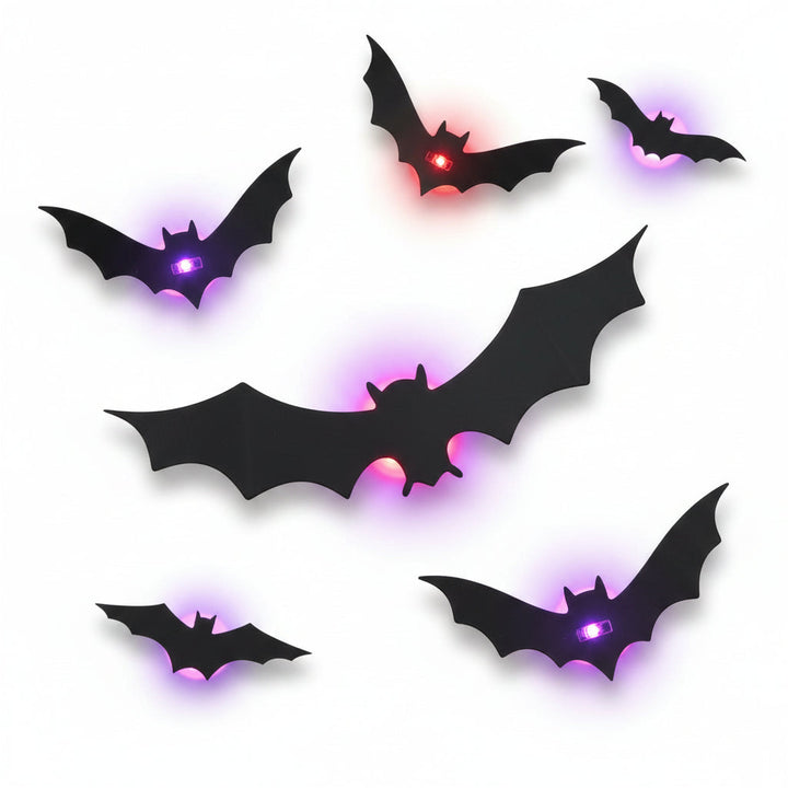 Halloween Decoration LED Bat Lights Wall Art Display