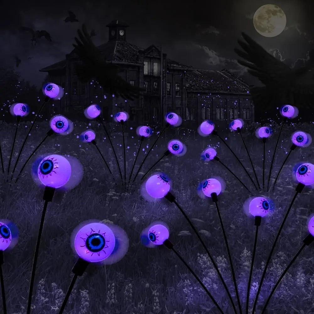 Halloween Decoration LED Lights Solar Powered Garden Orbs