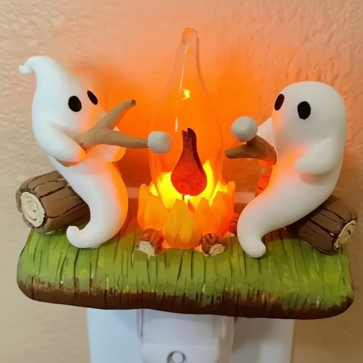 Halloween Decoration Plug-In Night Light LED Ghost Dunk Room