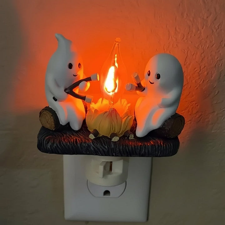 Halloween Decoration Plug-In Night Light LED Ghost Dunk Room