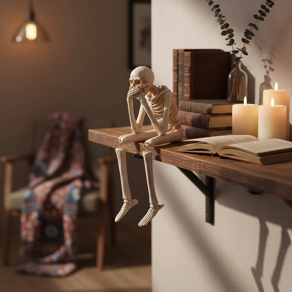 Halloween Decoration Skeleton Figurine Home Decor Accent