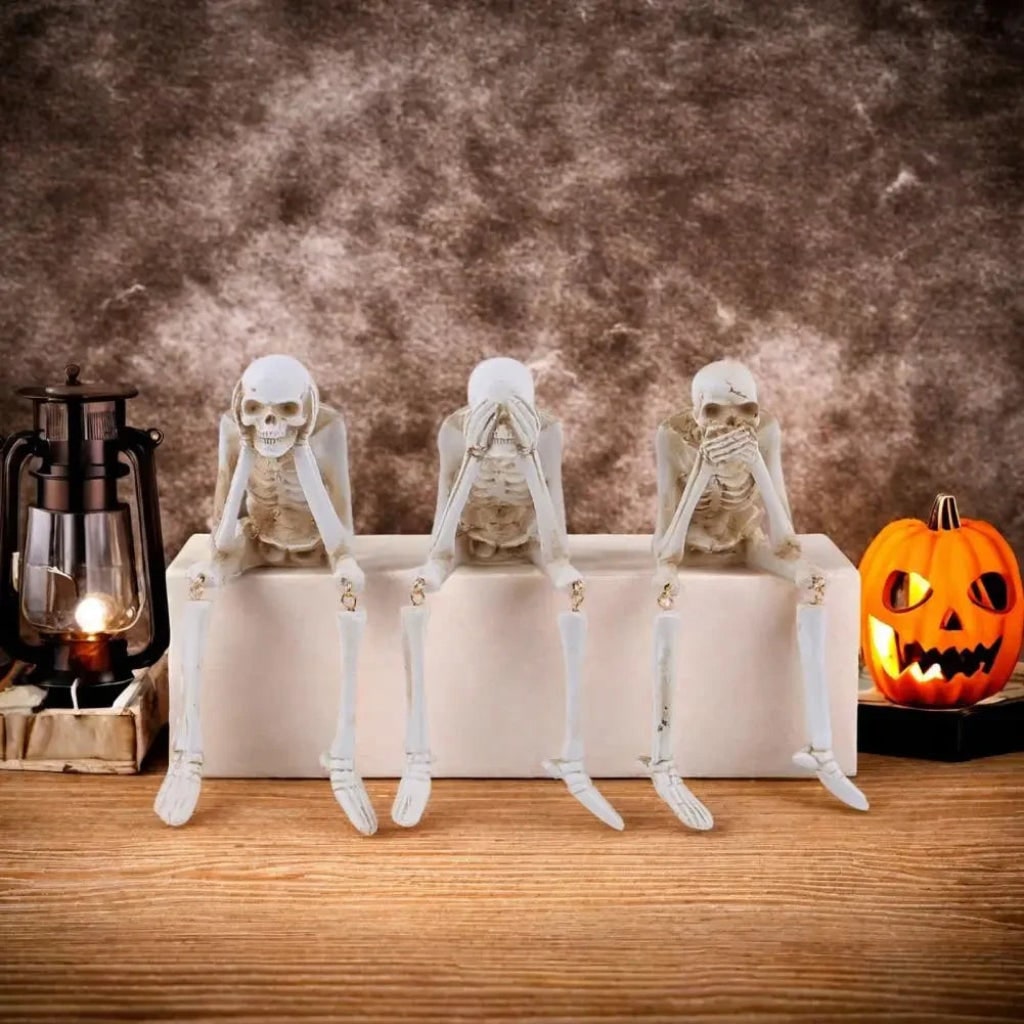 Halloween Decoration Skeleton Figurine Home Decor Accent