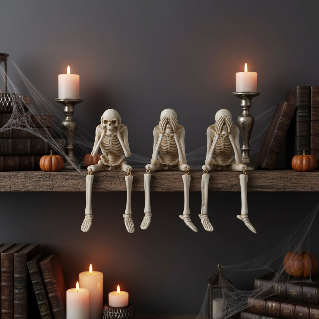 Halloween Decoration Skeleton Figurine Home Decor Accent