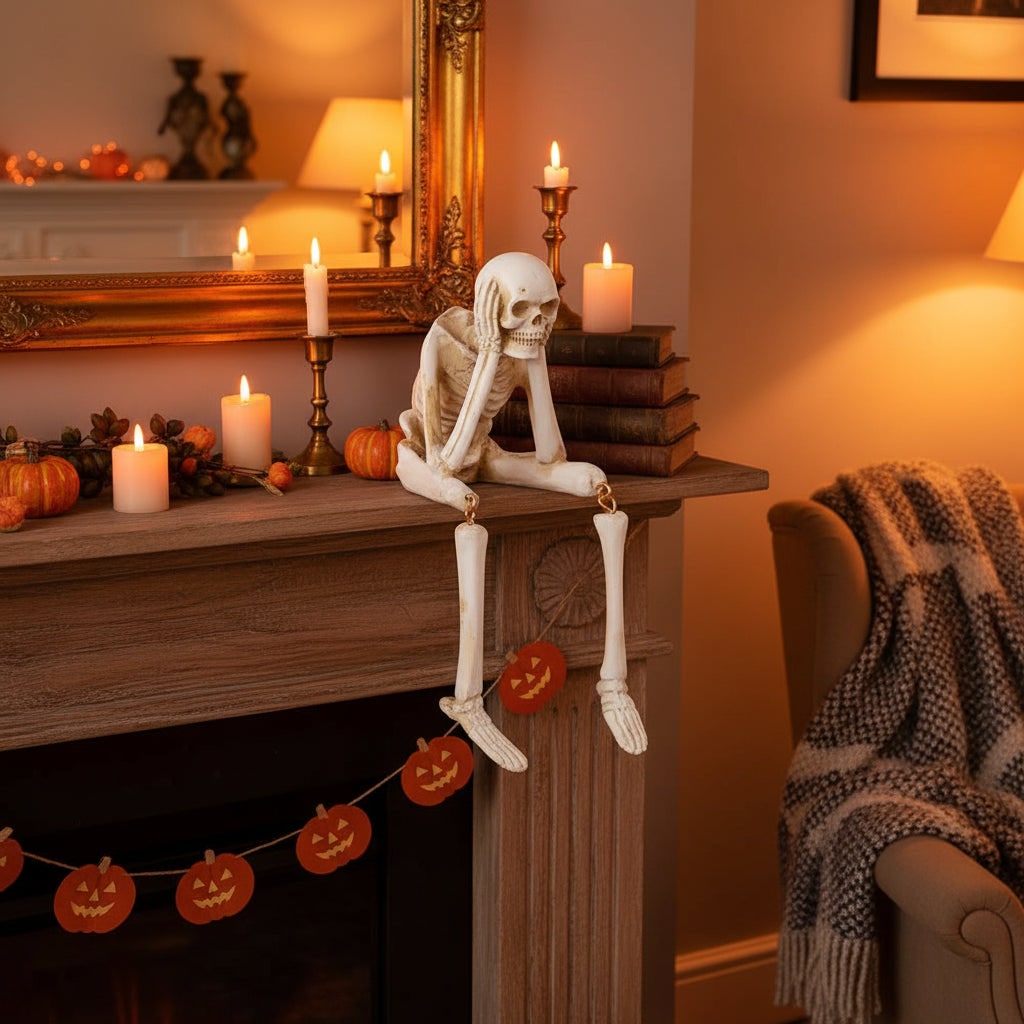 Halloween Decoration Skeleton Figurine Home Decor Accent