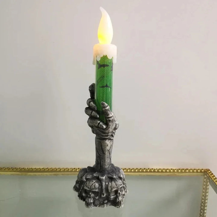 Halloween Decoration Skull Candle Holders Spooky Design