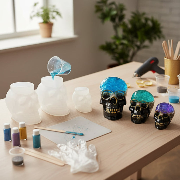 Halloween Decoration Skull Silicone Mold Fun Crafting Tool