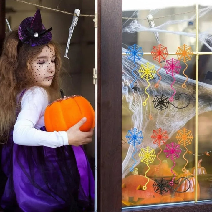 Halloween Decoration Spider Web Window Hanging Party Set