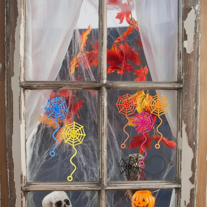 Halloween Decoration Spider Web Window Hanging Party Set