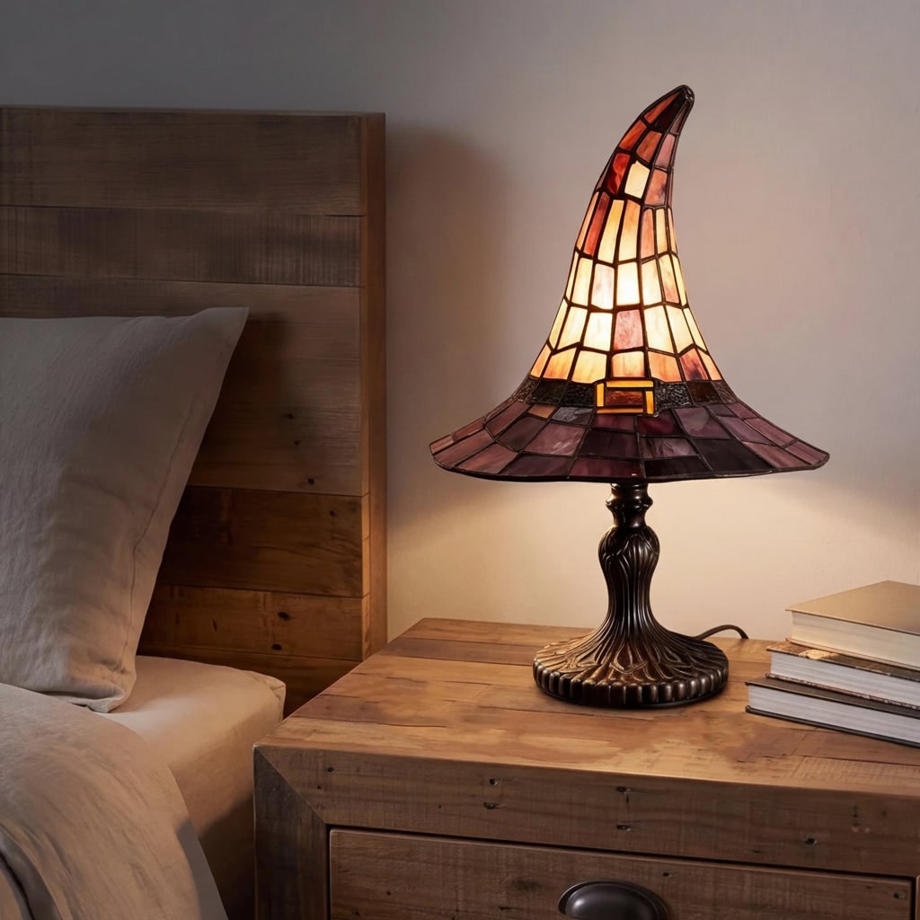 Halloween Decoration Table Lamp Witch Hat Design