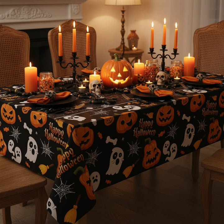 Halloween Decoration Tablecloth Party Spiderweb Pattern