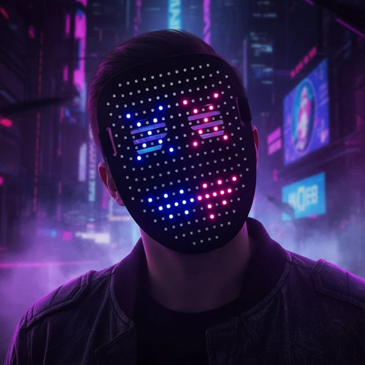 Halloween Mask LED Full Face Costume Party Mask
